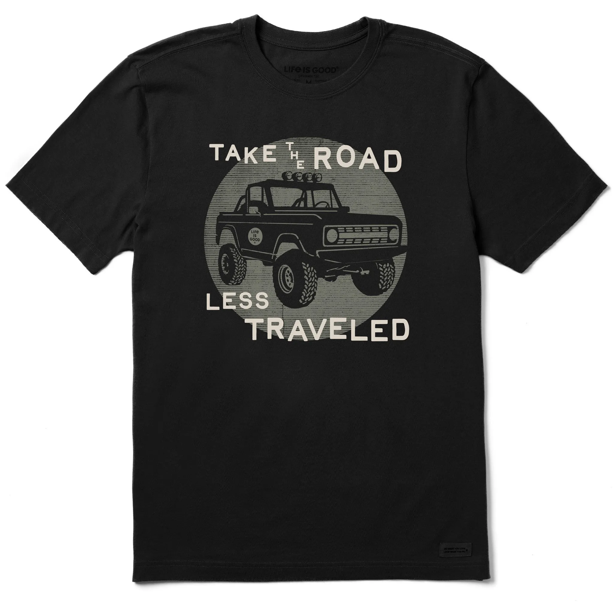 Cozy Wearable Men's Road Less Traveled Short Sleeve Crusher Tee