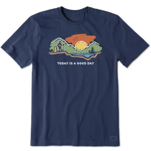 ComfortOptimizedConstruction Men's Today is a Good Day Mountain Hike Short Sleeve Tee