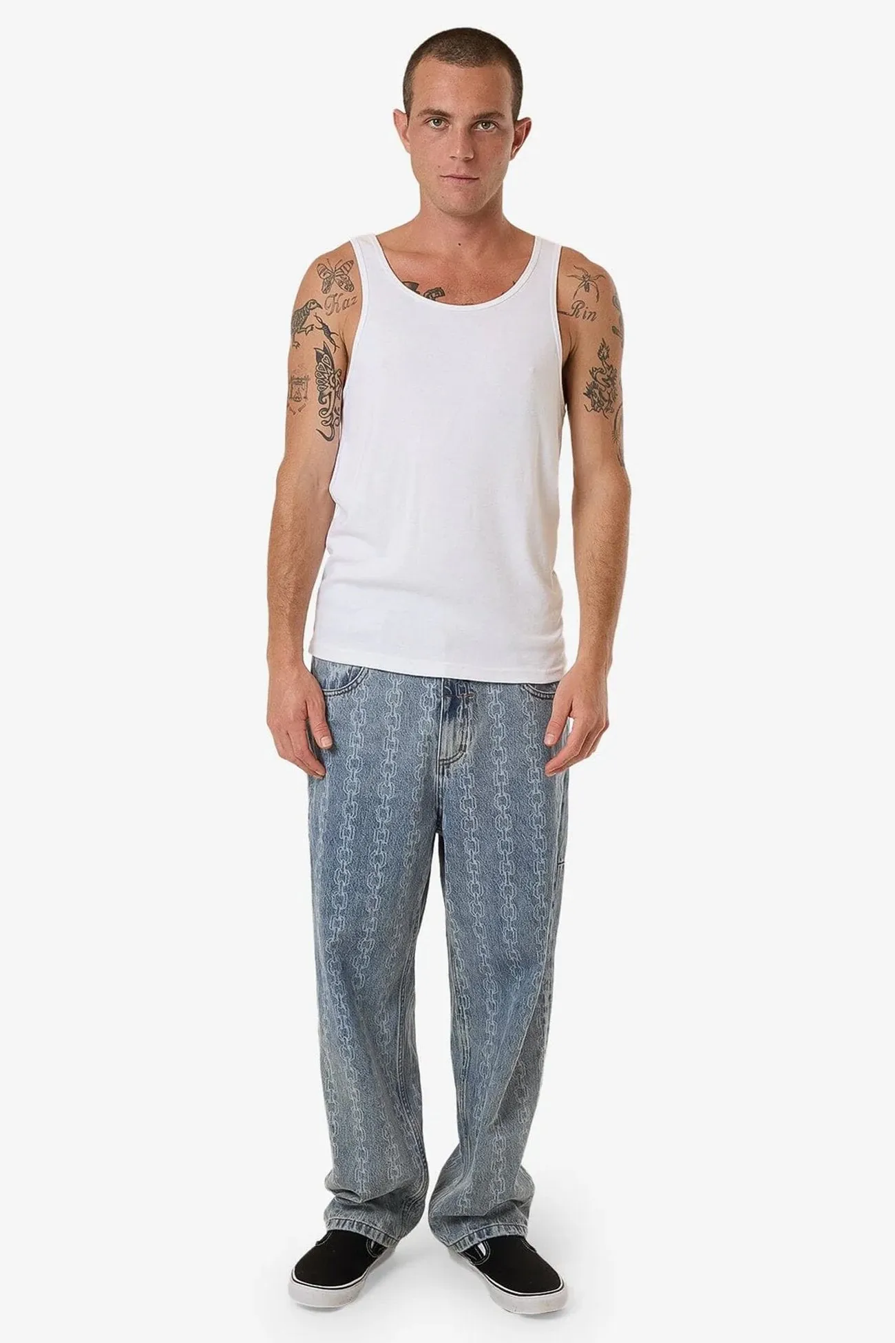 AntiPilling Finish Endless Rib Tank White