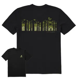 Men's Ride in the Woods Short Sleeve Tee Autumn Wear Crew Neck Design