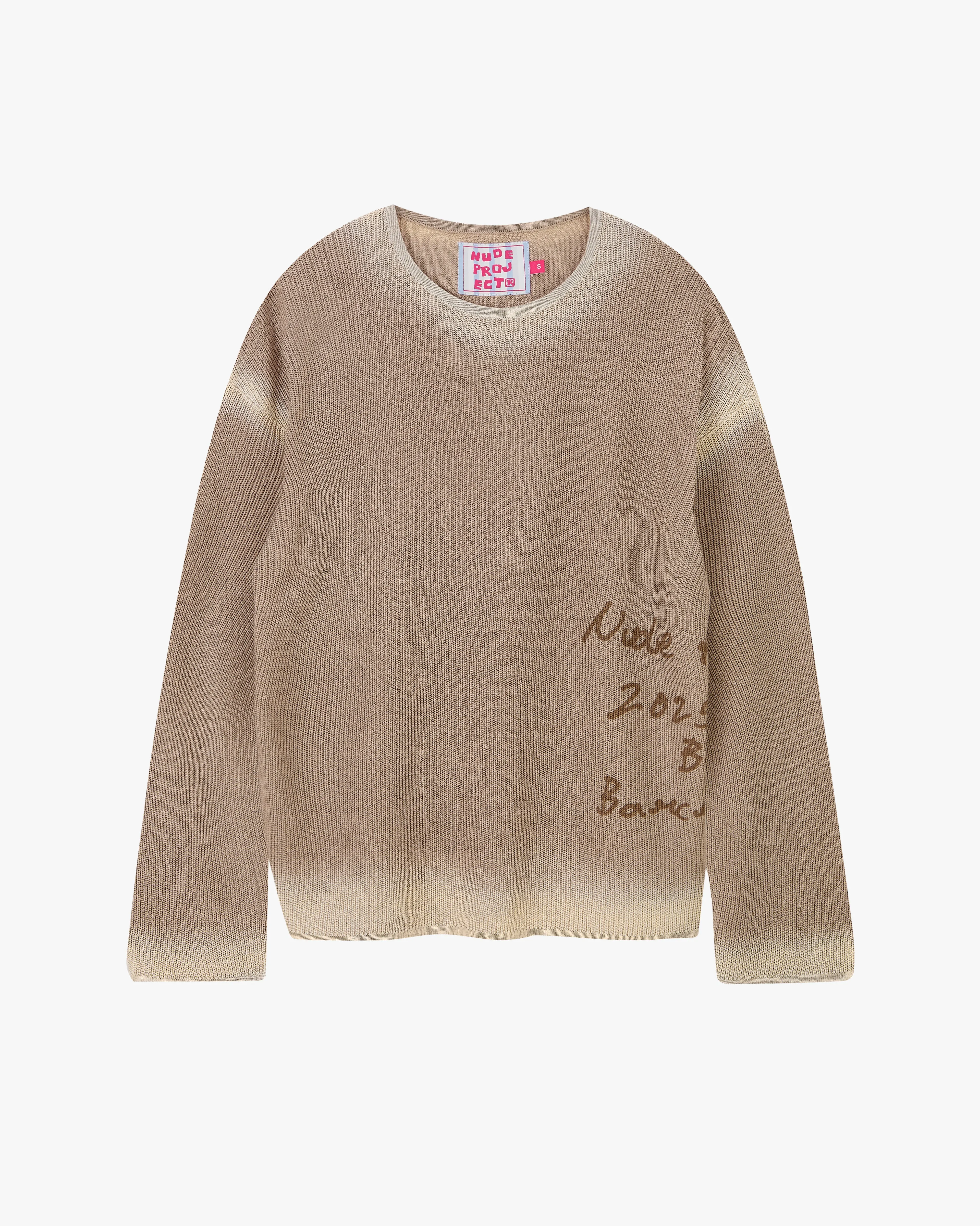 Local Knit Brown Clean Style