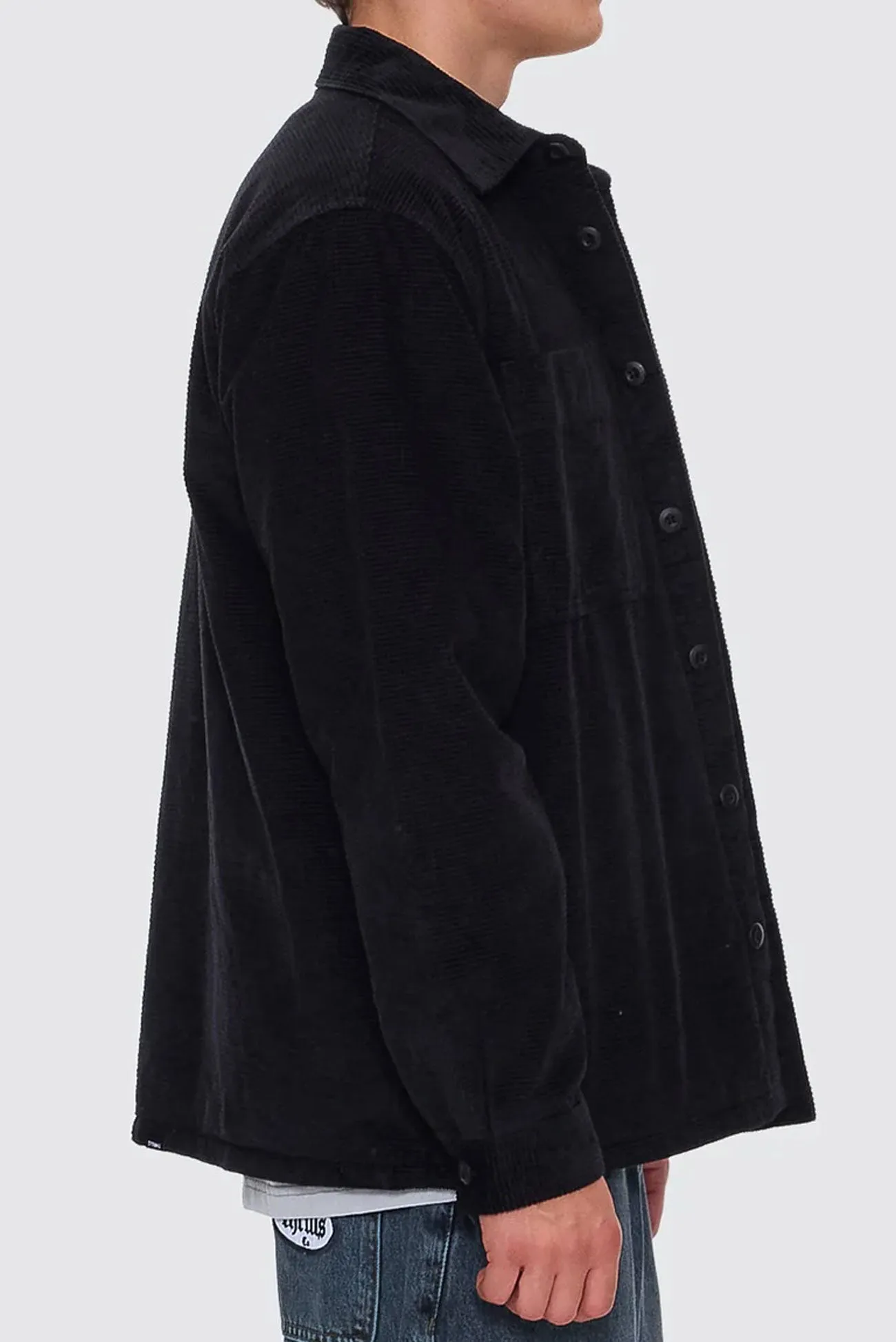 Connected Overshirt Black Stretchy Fit