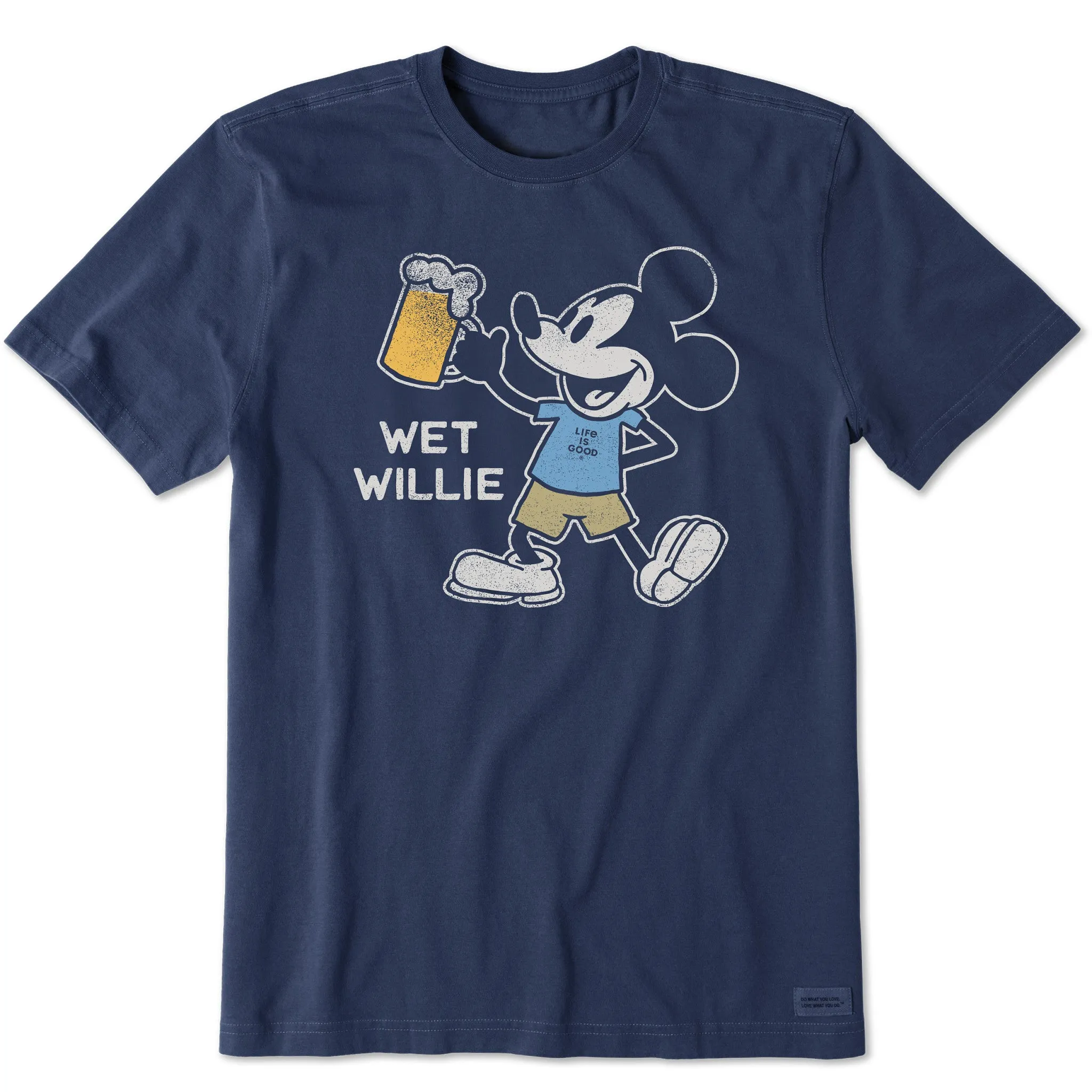 Men's Steamboat  Wet Willie Short Sleeve Crusher Tee Flexible Ribbed Cuffs Effortless Fit