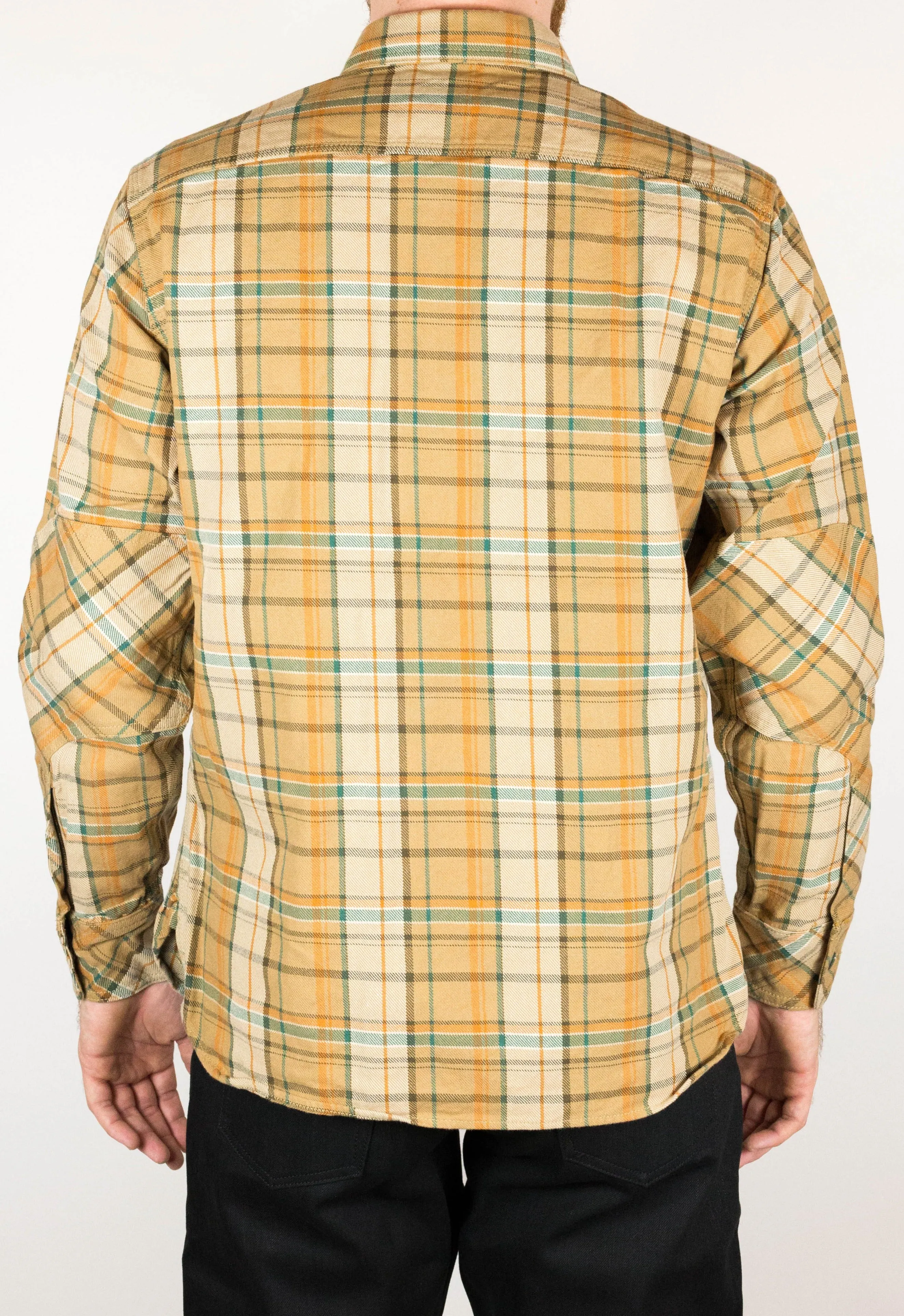 Desert Heavyweight Tartan Twill Work Shirt with LF Buttons Minimalist Style FlexibleKnit