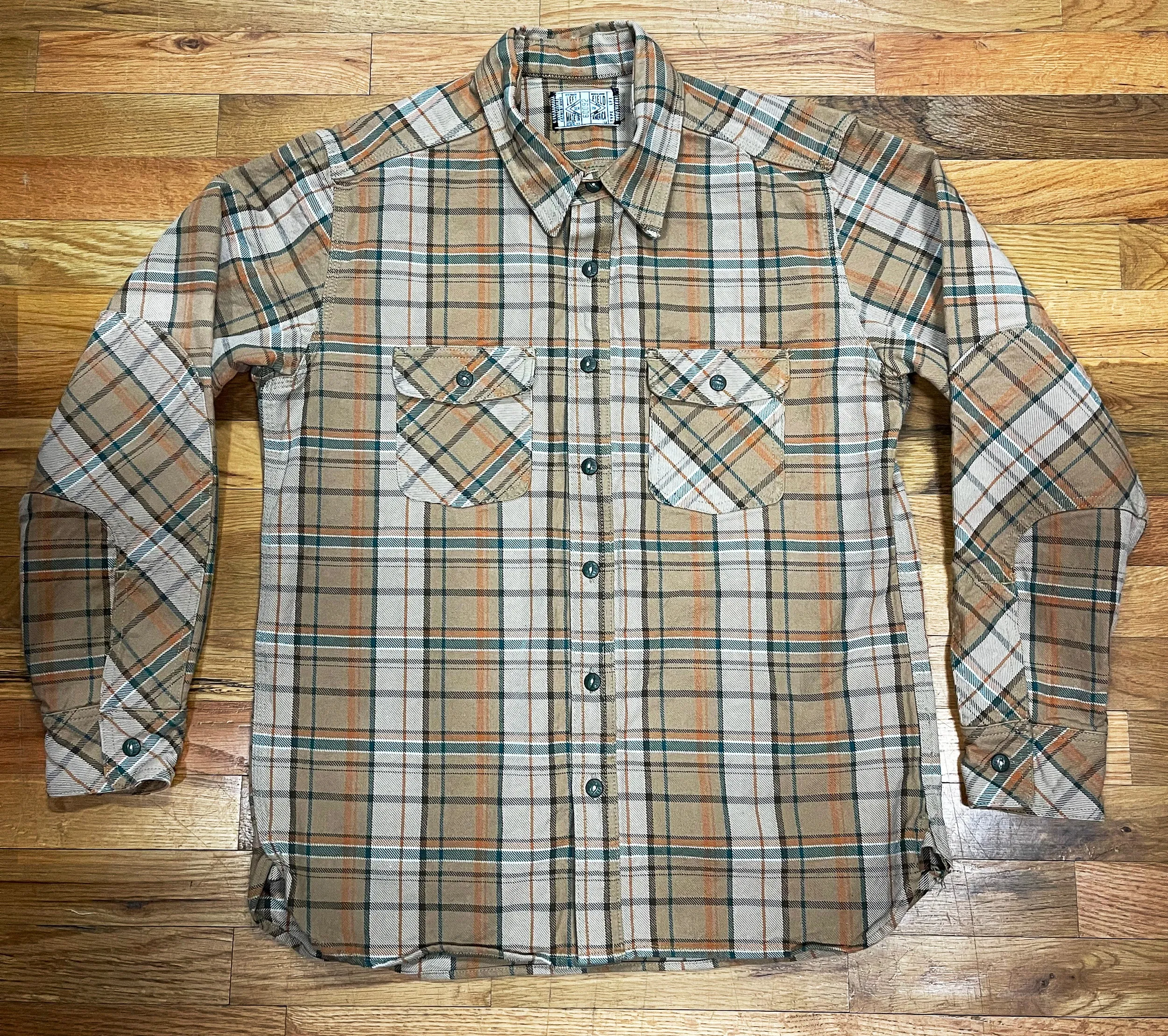 layerable spring fashion Desert Heavyweight Tartan Twill Work Shirt with LF Buttons