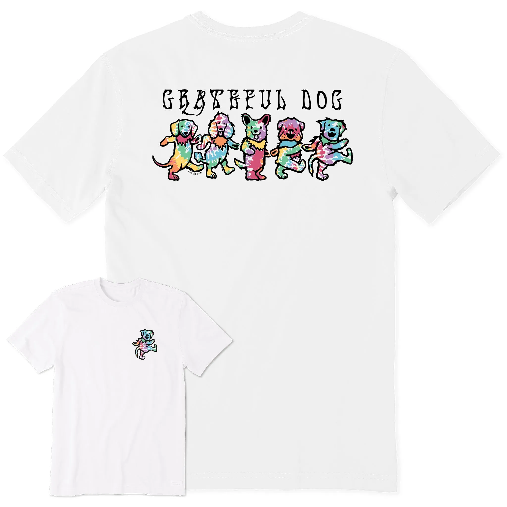 Urban Trend FlexibleKnit Men's Grateful Dancing Dogs Short Sleeve Tee