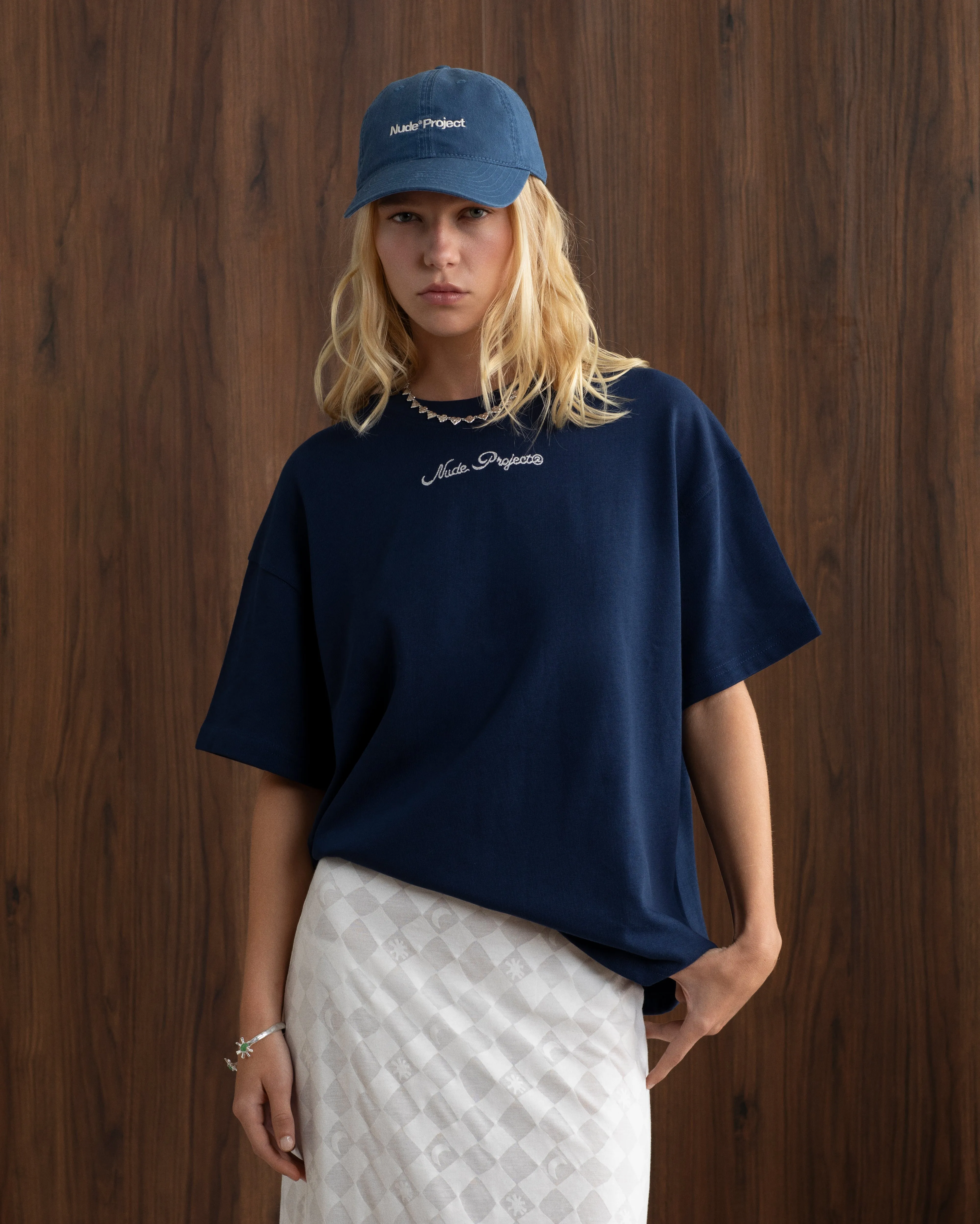 Peach Tee Navy School Uniform Easy Wear Style