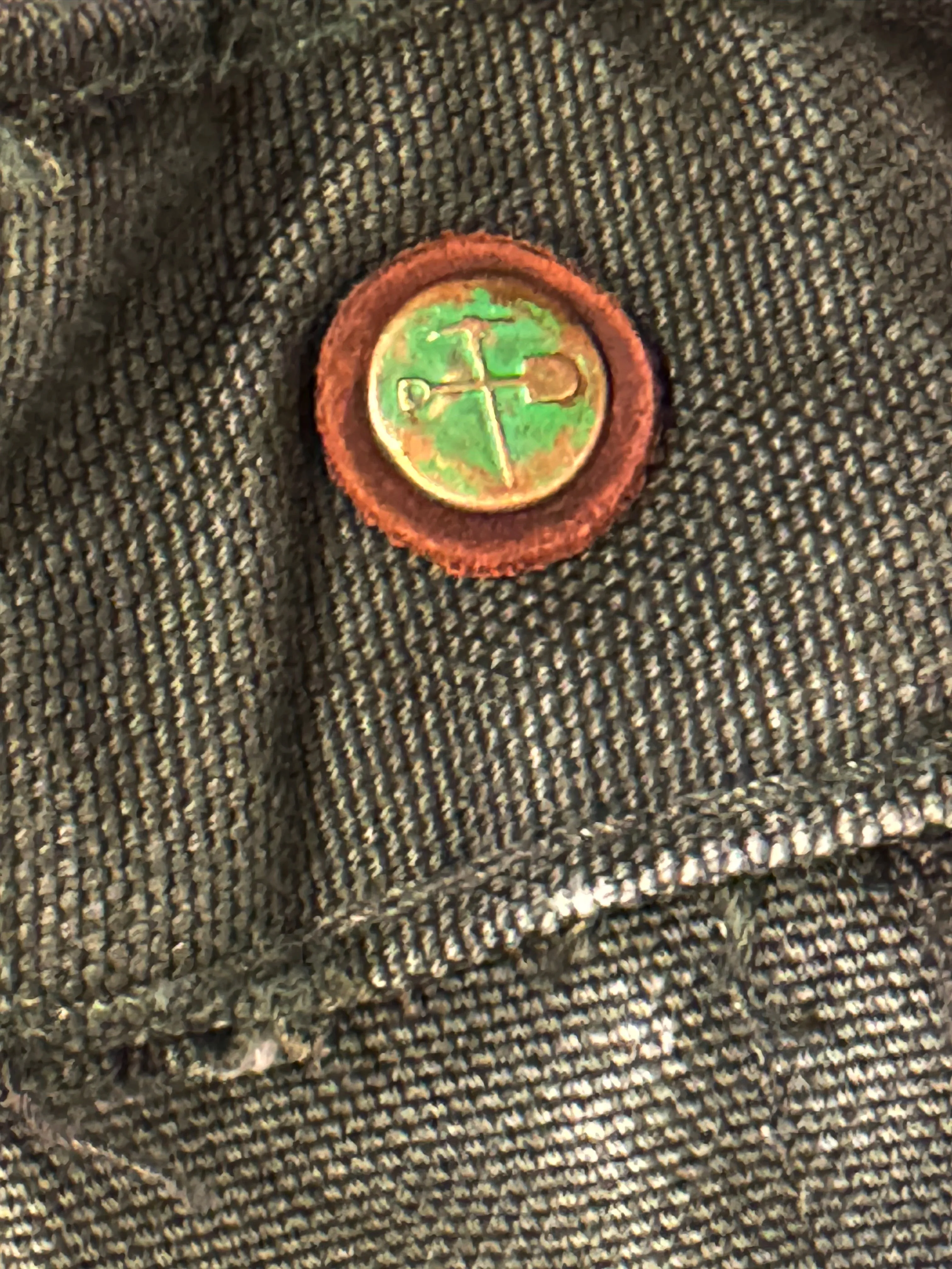 Vintage Washed Olive Double Knee Work Uniform Chinos Dressy look