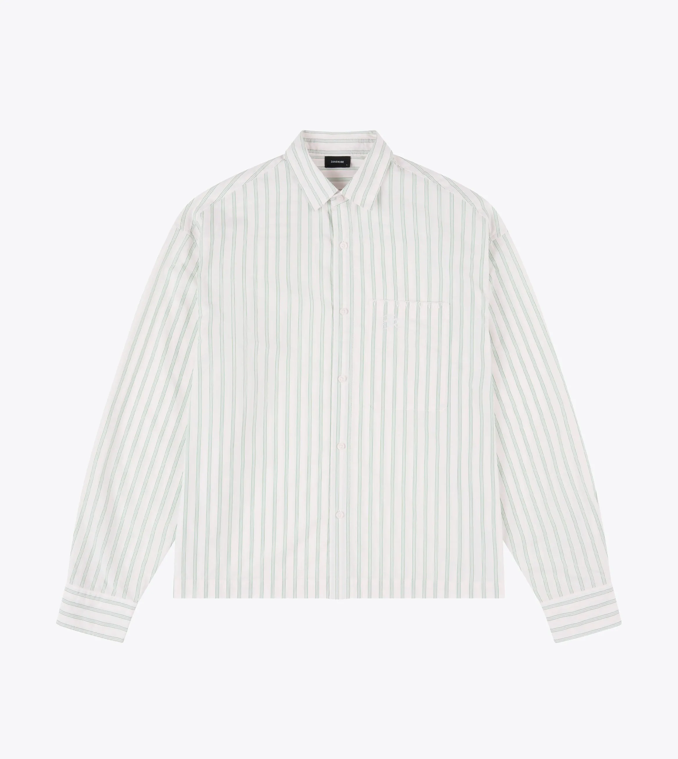 MinimalistDesign Box Crop LS Shirt Vintage White/Seaweed