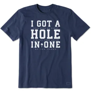 Men's I Got a Hole in One Short Sleeve Tee Fit For Comfort Boat neck style