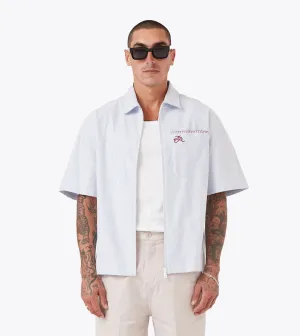 Boxy SS Overshirt 2.0 Blue Stripe ThermalRegulatingFabric Craft Core