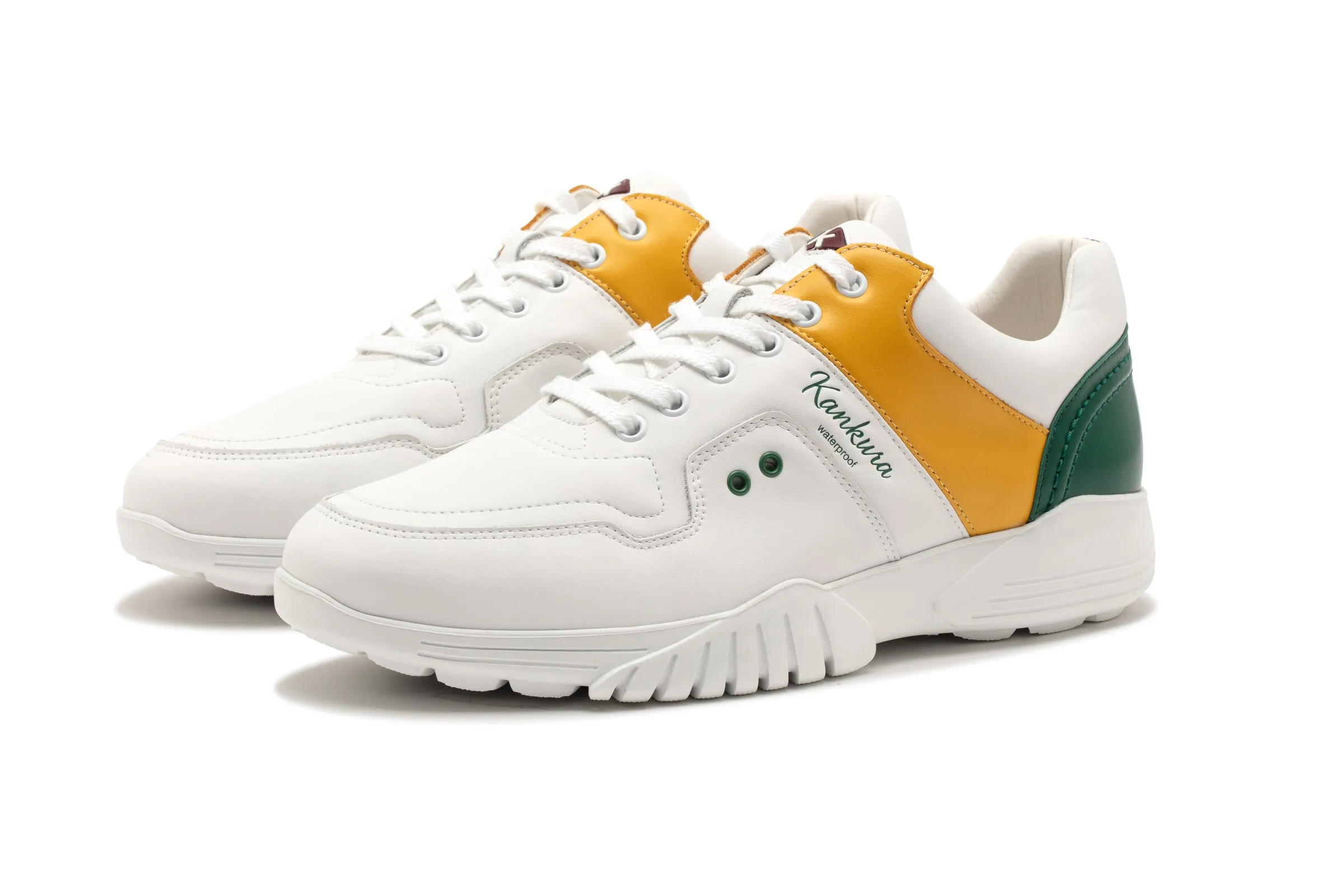 Optimal Comfort Challenge 01   White|Yellow|Green  Men's Golf Shoes  CH001 14