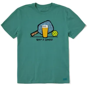 Men's Pickleball & Beer Short Sleeve Tee Casual Fashion Lightweight Wear