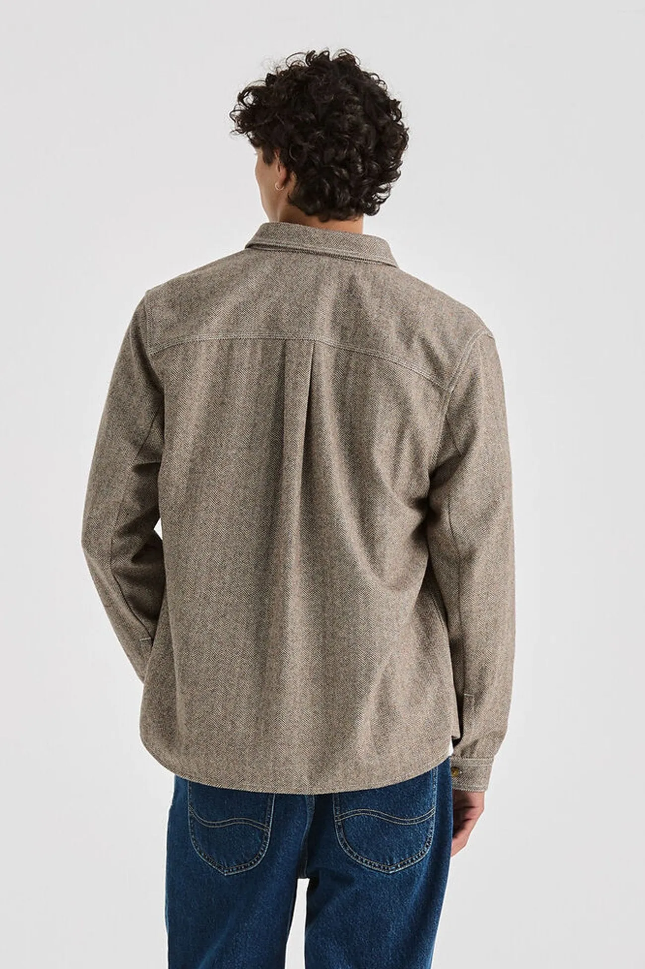 Stylish and Easygoing Active Essentials Lee Worker Long Sleeve Shirt Herringbone