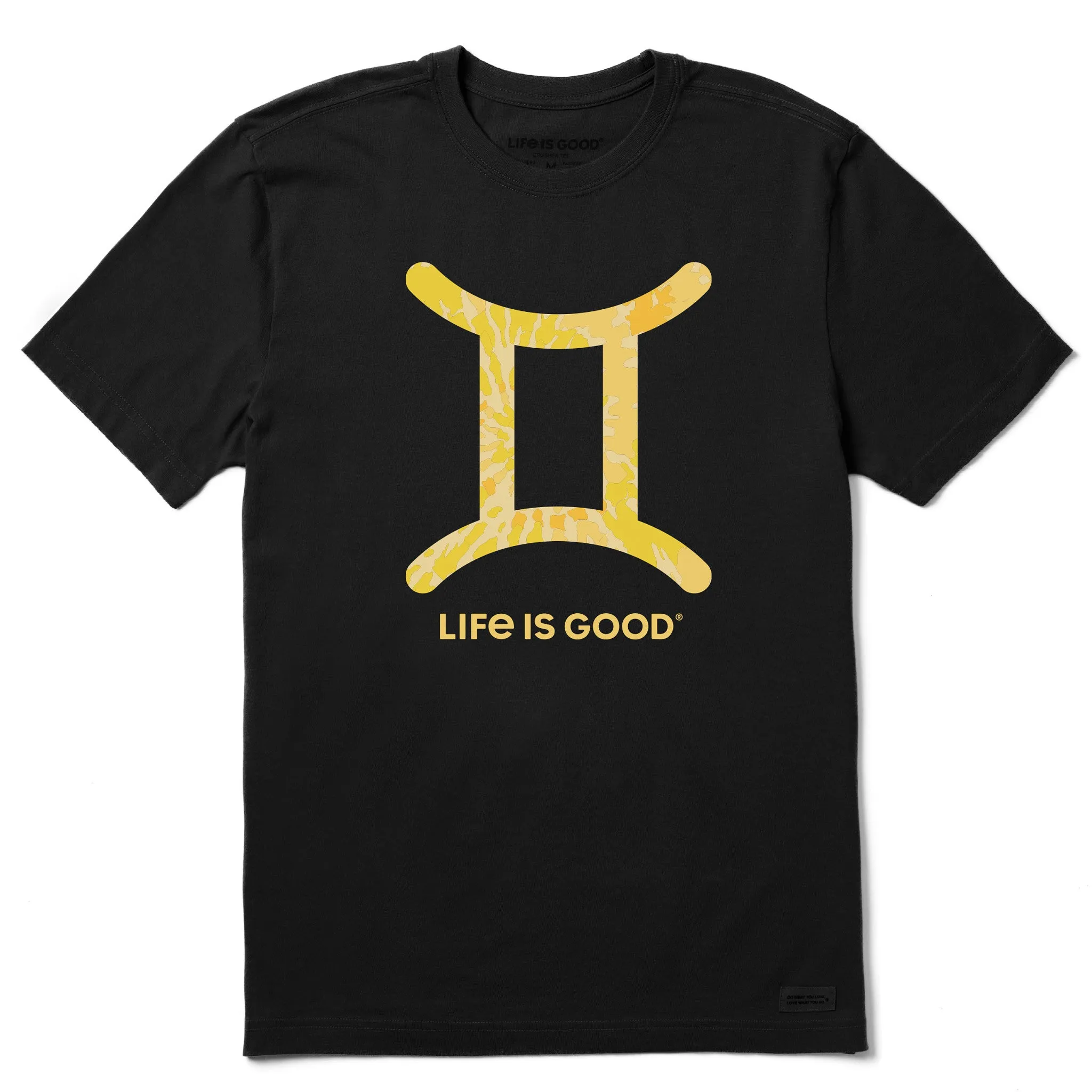 Minimal Design Soft Layer Men's Gemini  Sign Tie Dye Short Sleeve Crusher Tee