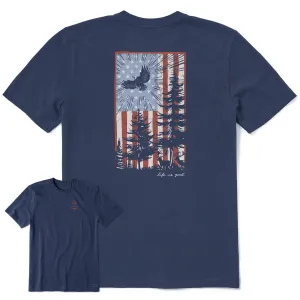 Men's Pine Tree Flag Short Sleeve Tee Unisex Comfy Design Wear