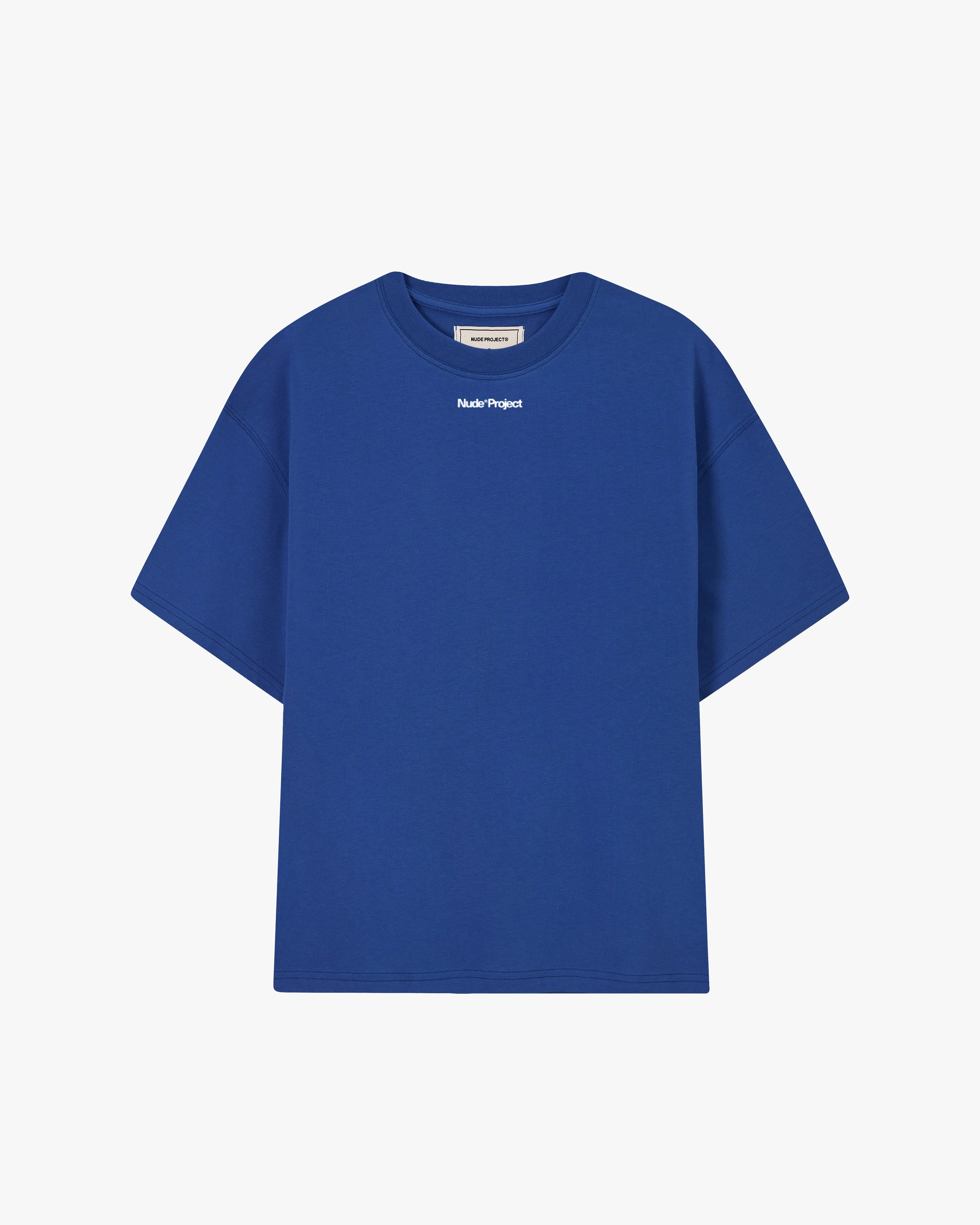 Sporty Fit MinimalBranding Play With Logo Tee Blue