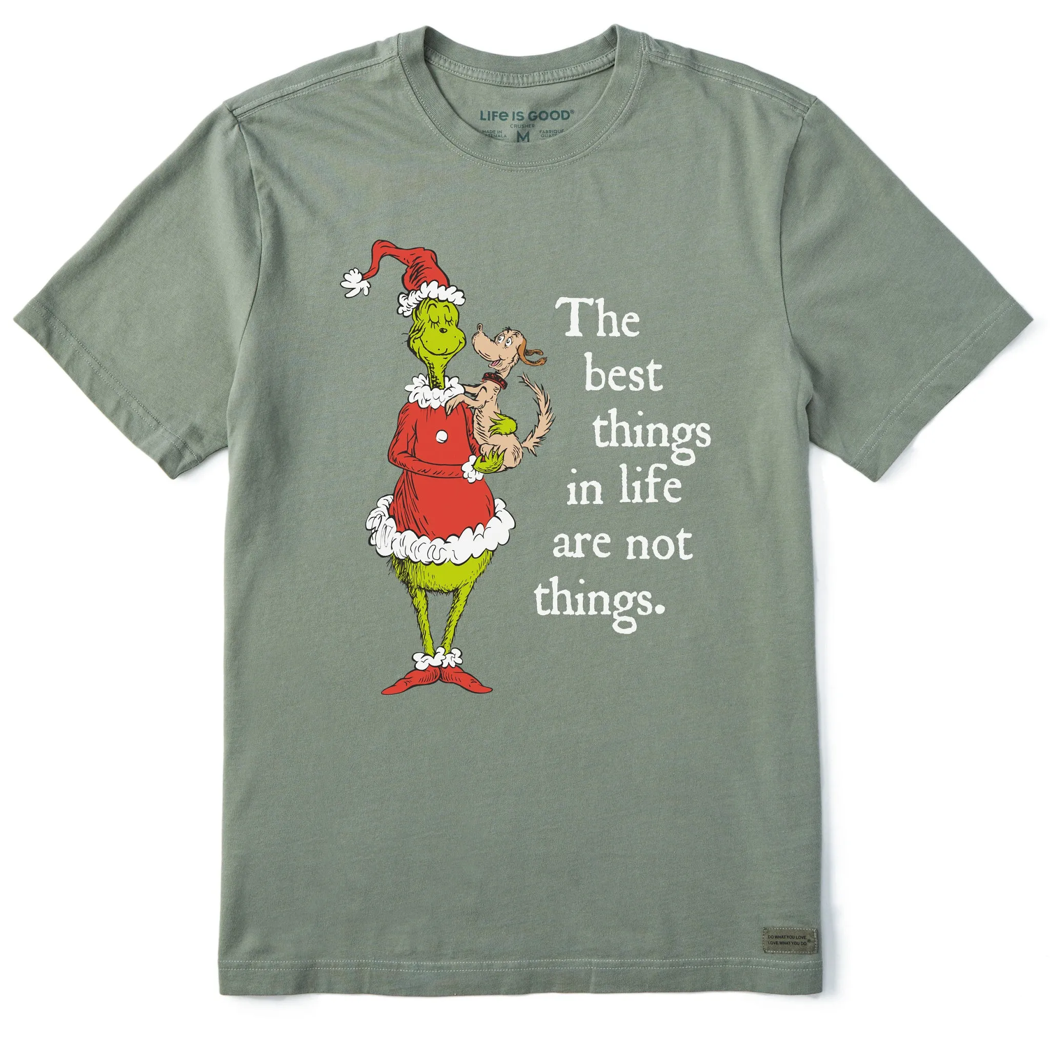 Men's Grinch & Max The Best Things Short Sleeve Crusher Tee slim fit Premium Cotton Blend