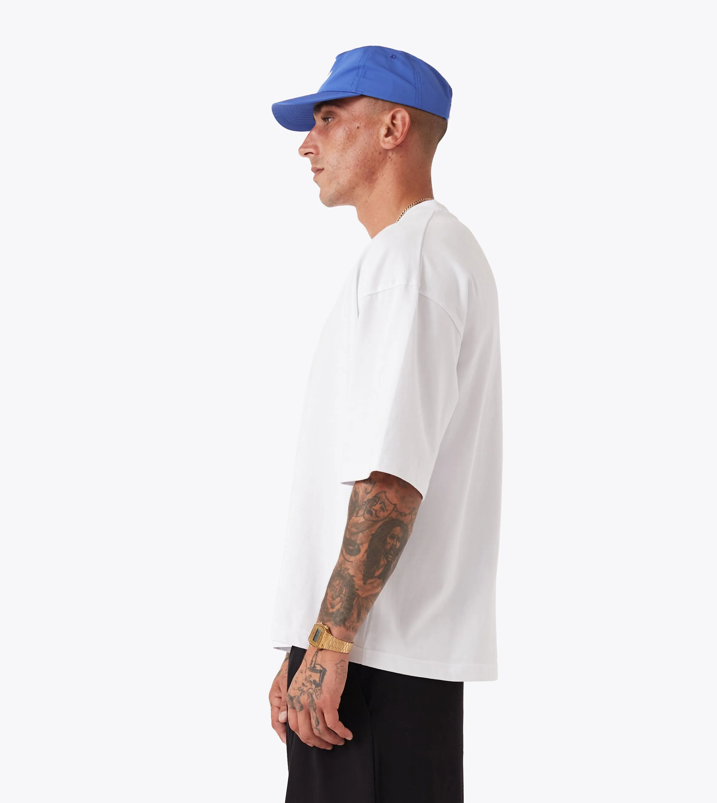 High Density Cotton Slim Style Flow Crop Tee White