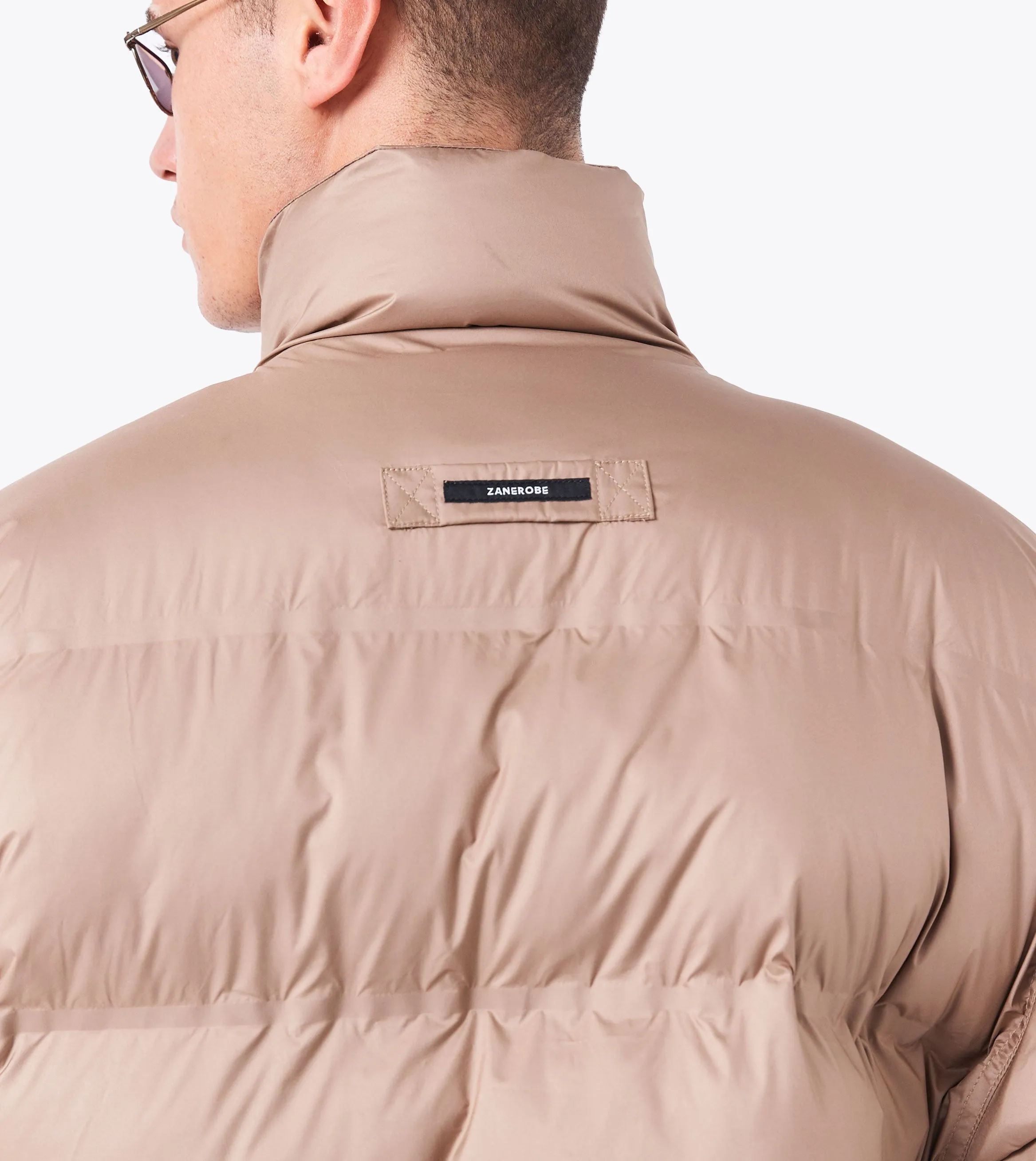 3/4 Puffer Jacket Dk Tan Non Restrictive Tailoring