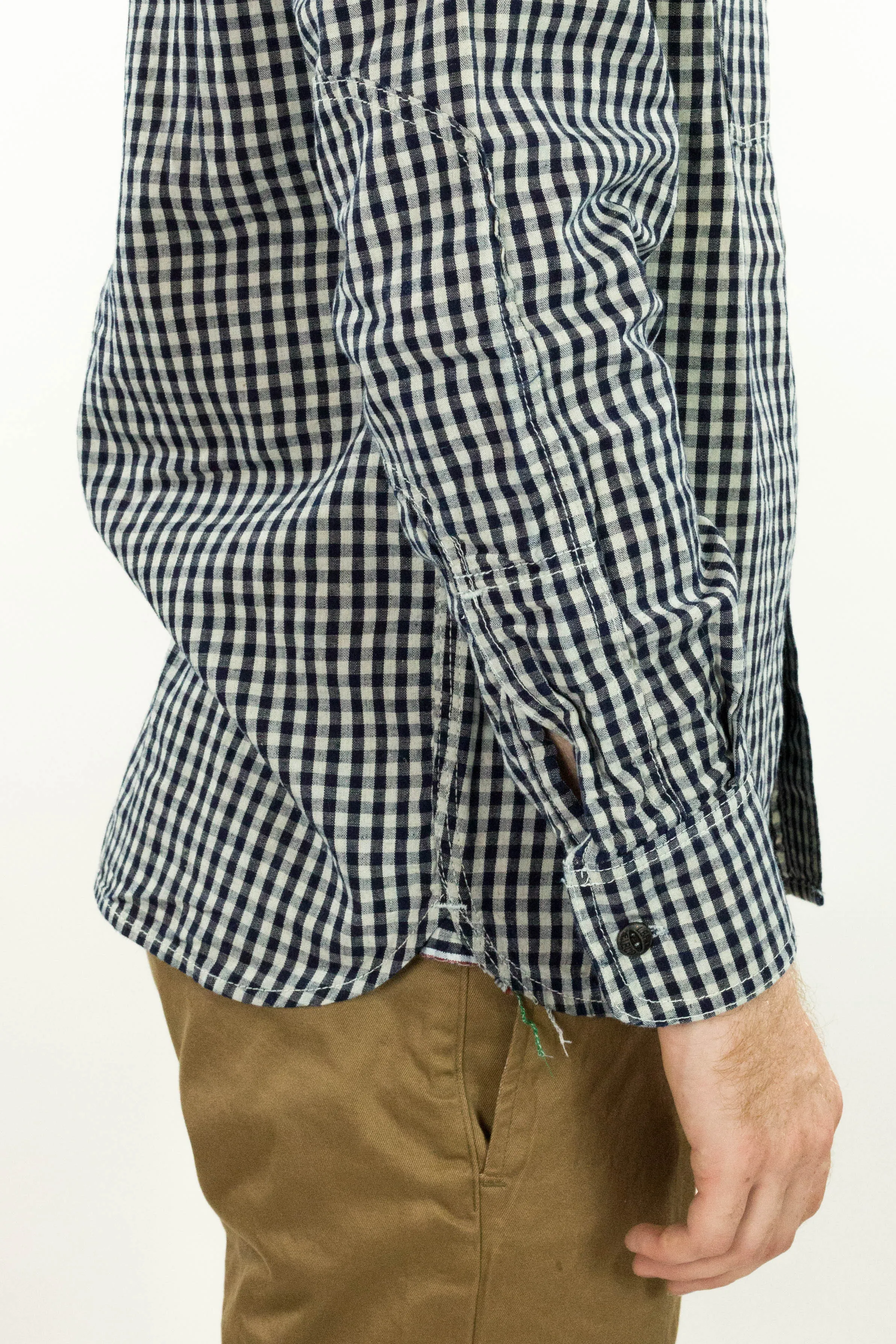 Cotton Blend Chilly Day Comfort Nihon Menpu linen/cotton selvedge Indigo gingham Dust Bowl Workshirt