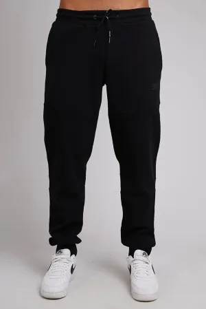 Embroidered Detail Tech Track Pant Black