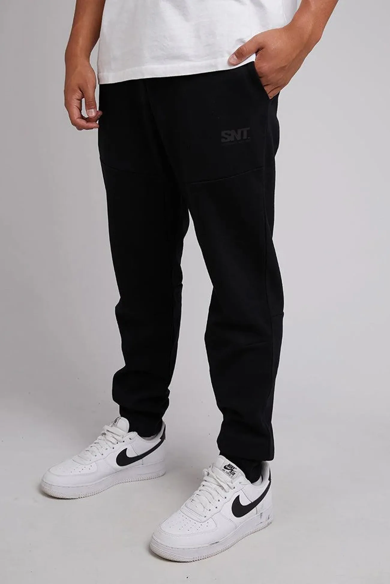 Sporty Design Flared bottom Tech Track Pant Black