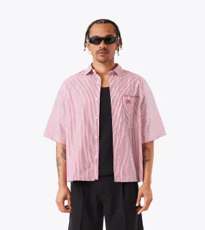 Box Crop Shirt Red Stripe Cool Design
