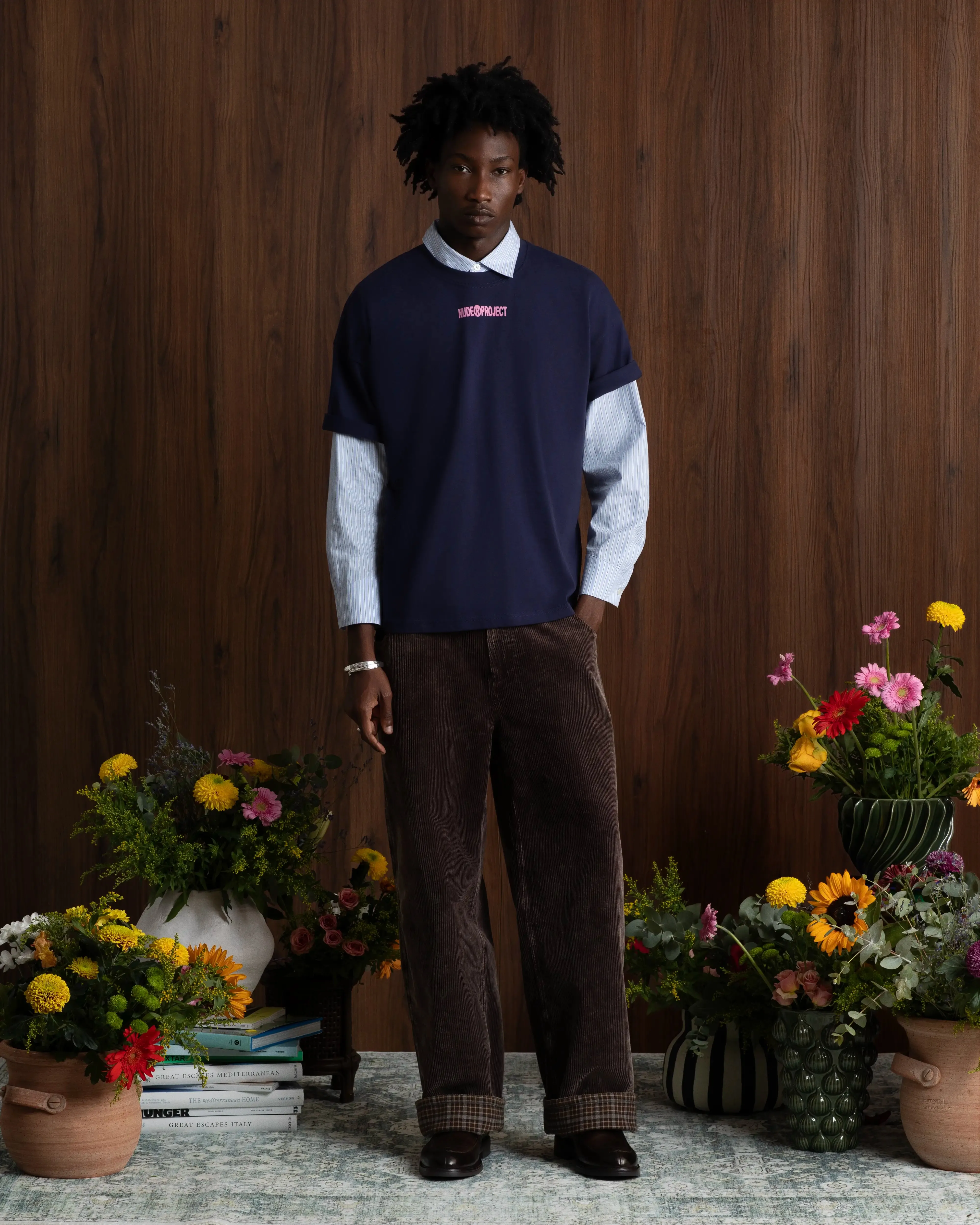 Cassanova Tee Navy Fashionable Ease SkinFriendlyFibers