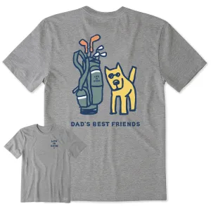 Men's Rocket Golf Dads Best Friends Short Sleeve Crusher Tee Street Casual