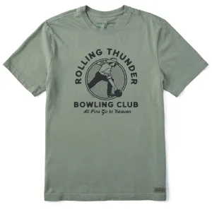 Men's Rolling Thunder Bowling Club Short Sleeve Tee Fun Style Weekend Style Trend