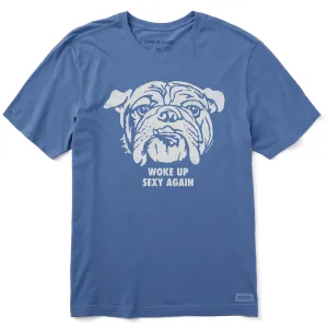 Men's High-Low Bulldog Short Sleeve Tee Silk combination Functional Wearable