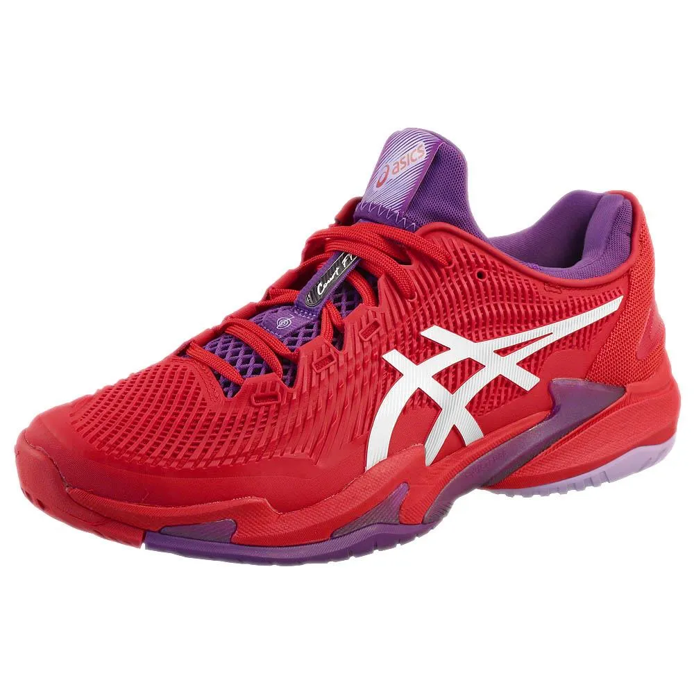 Ventilated Breathable mesh Asics Men's Court FF 3 Novak - Classic Red/White