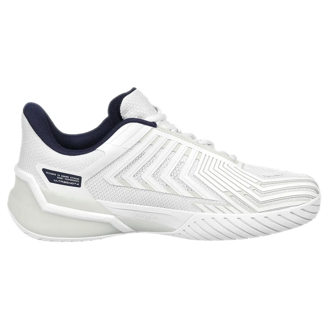 K-Swiss Men's Ultrashot 4 - White/Peacoat Mesh Upper Arch support
