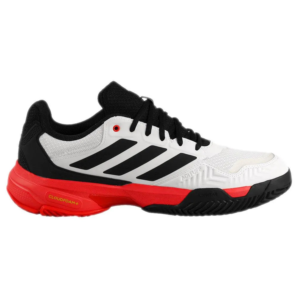 adidas Men's CourtJam Control 3 - White/Lucid Red Elastic upper