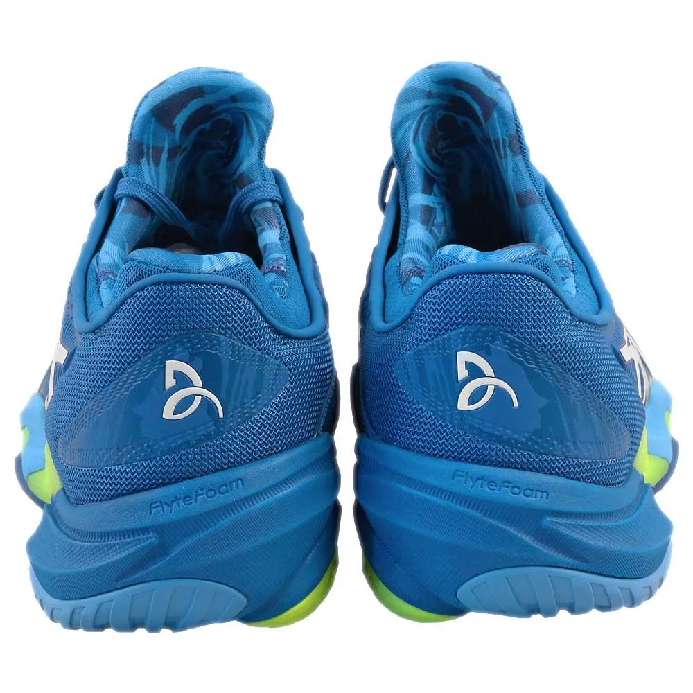 Abrasion resistant Asics Men's Court FF 3 Novak - Tuna Blue/White