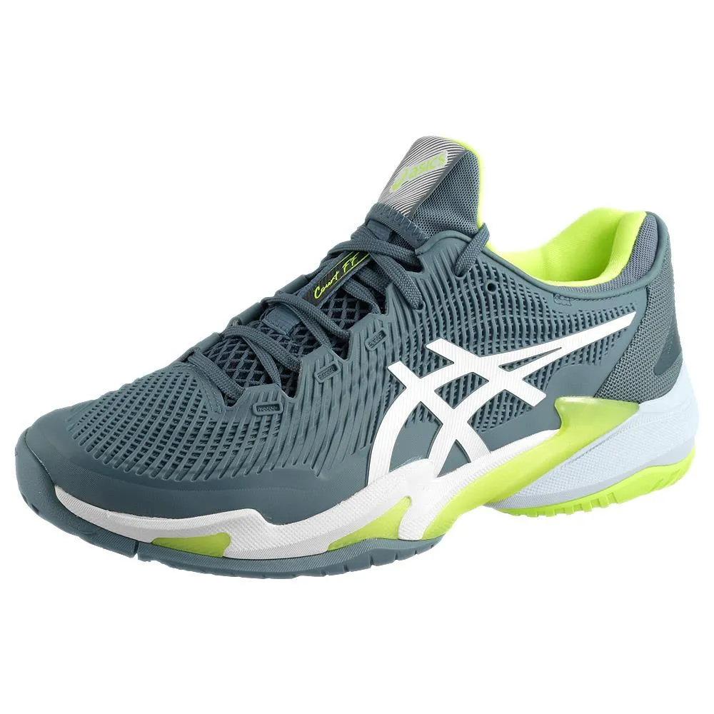 Asics Men's Court FF 3 - Steel Blue/White Anti   Slip Feature