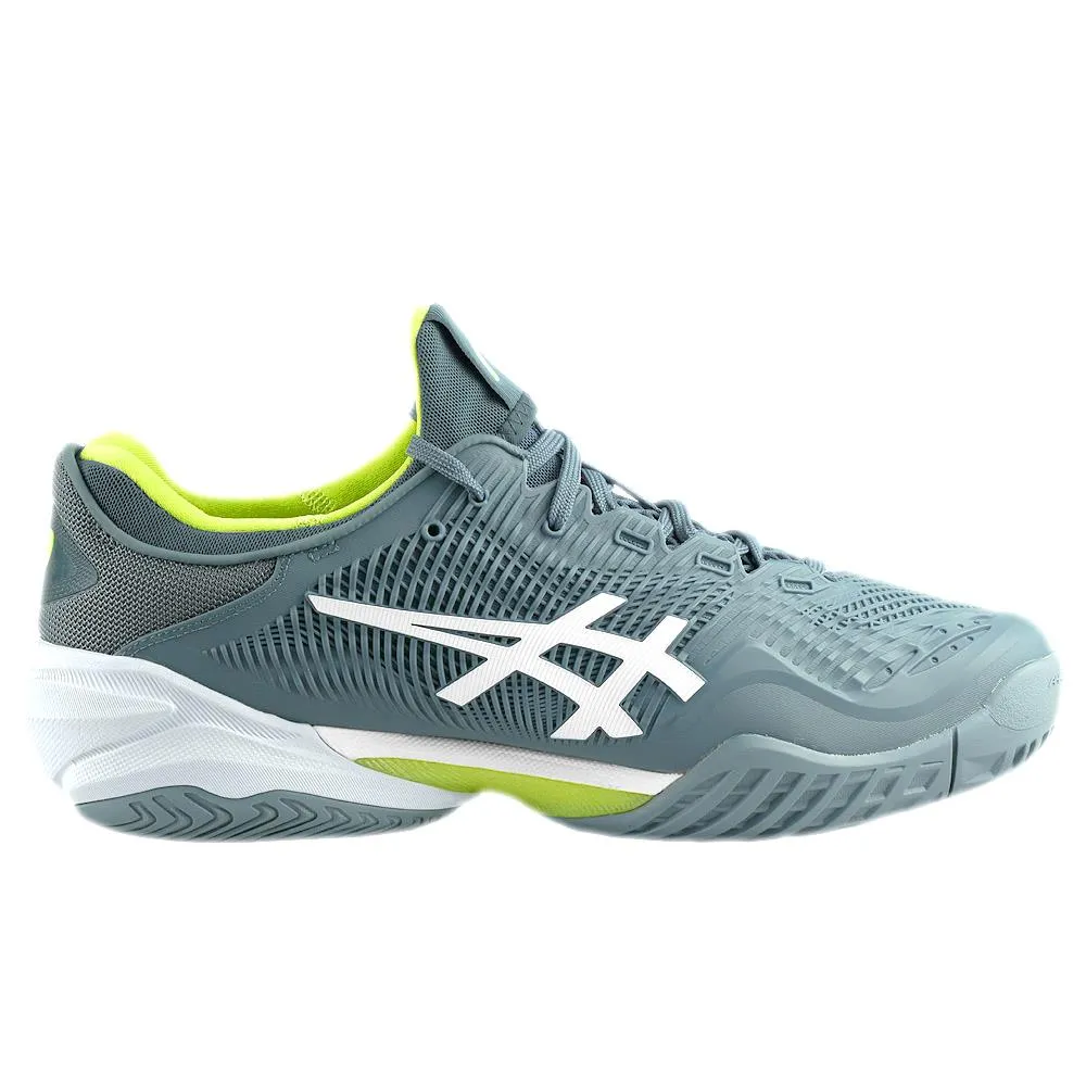 Asics Men's Court FF 3 - Steel Blue/White Zip   Up Style Multi   Directional Movement