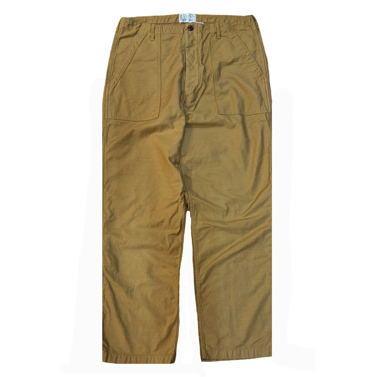 Functional Fashion TaperedLeg 107 60's era GI chinos in 12 oz West Point Khaki Baker Back Cotton Satin