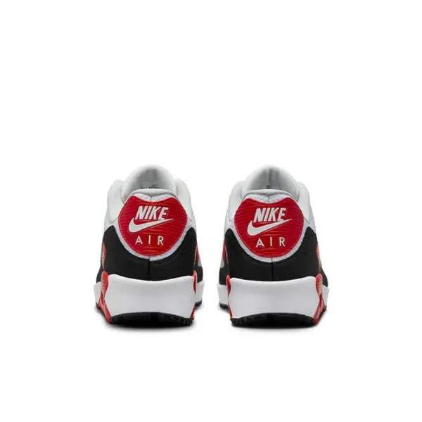 Vertical Compression Zones Nike Air Max 90 Golf Shoes - White/Black/Red