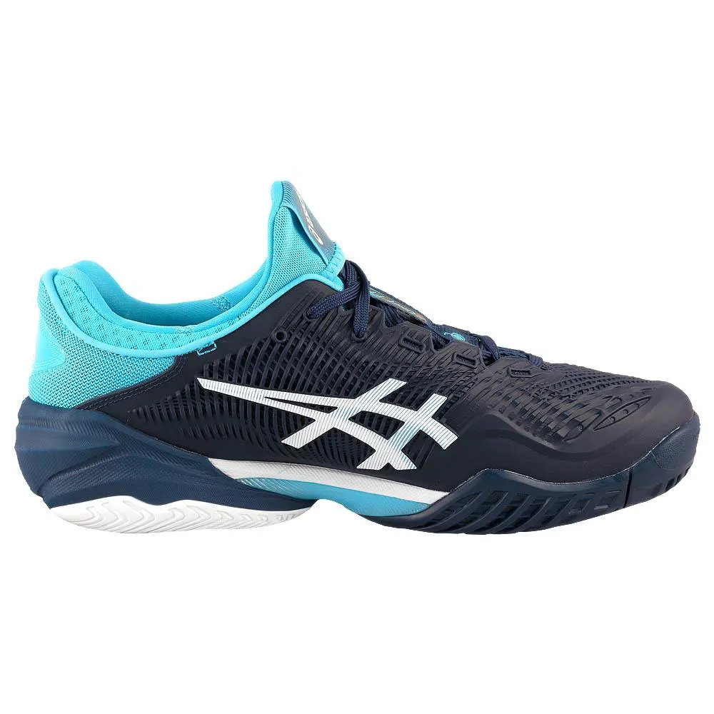 Asics Men's Court FF 3 Novak - Blue Expanse/White Elastic laces