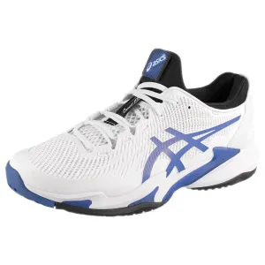 Anti   Odor Elastic laces Asics Men's Court FF 3 - White/Sapphire