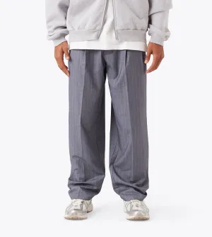 Comfort-First Pinstripe Flow Pant Grey