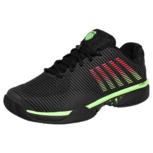 Anti Slip Sole Breathable Material K-Swiss Men's Hypercourt Express 2 - 2E Width - Black/Soft Neon Green