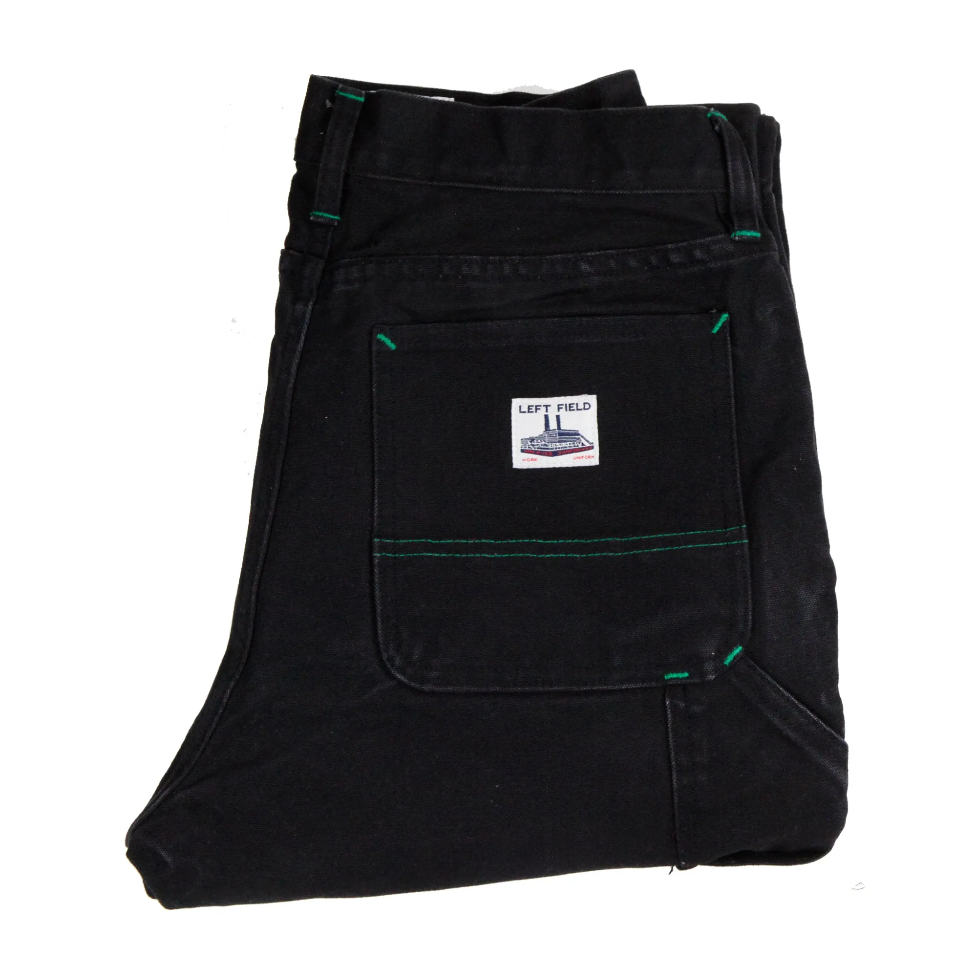 Black Mt Vernon Duck Double Knee Work Uniform  Chino OdorResistantFinish NonIrritatingStitching