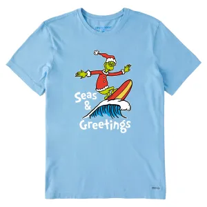TemperatureRegulating Stretchy Fit Men's Seas & Greetings Grinch Short Sleeve Crusher Tee
