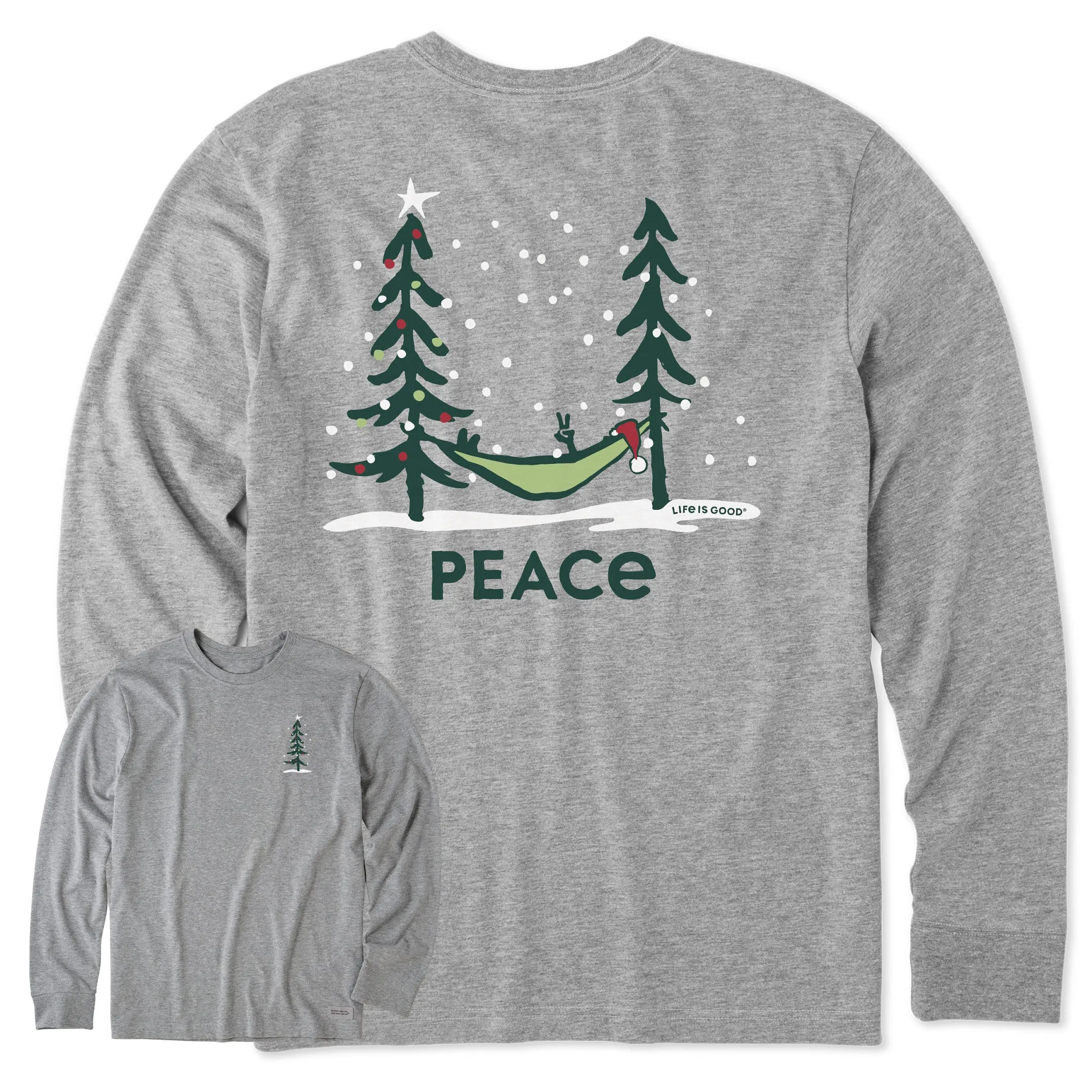 Men's Holiday Hammock Long Sleeve Crusher Tee Stylish and Comfortable