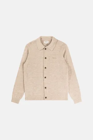 Seam Free Relax time Mohair Button Up Knit Natural