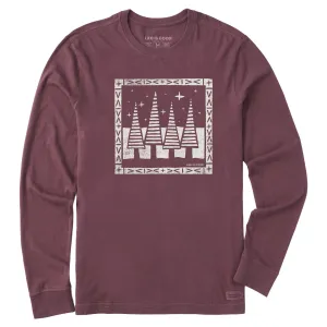 Men's Four Trees Long Sleeve Crusher Tee Sporty and Stylish