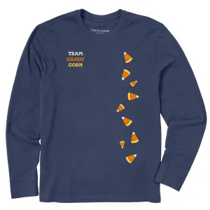 Ergonomic Cut perfect for all-day wear Men's Scattered Candy Corn Long Sleeve Crusher Tee